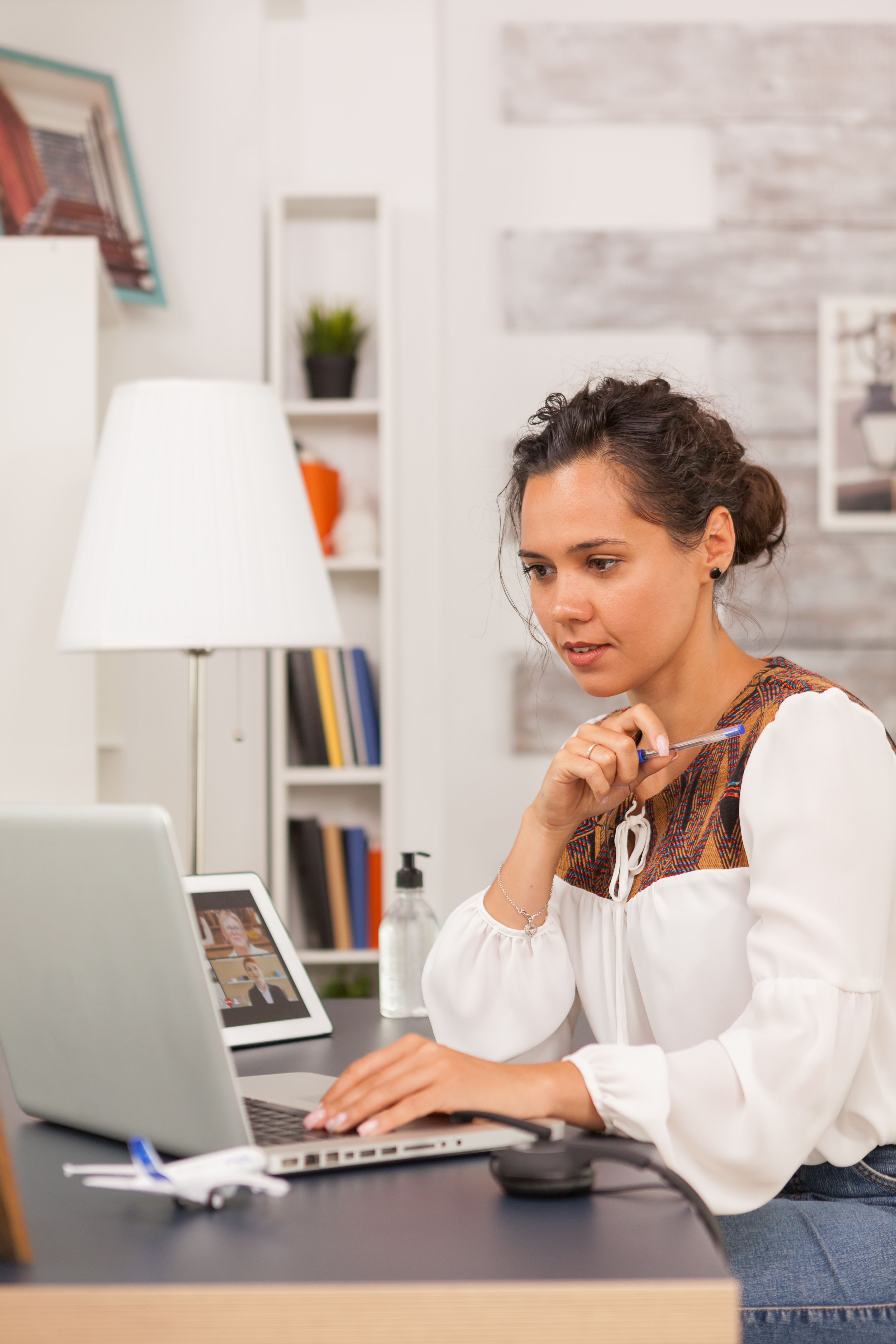 Learning experience consultant working at her laptop